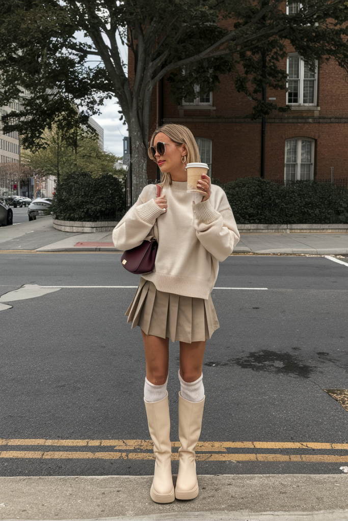 Outfit casual con jeans e blazer oversize