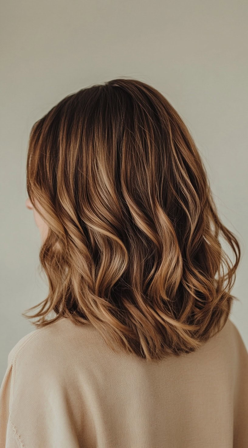 Balayage miele-biondo su long bob