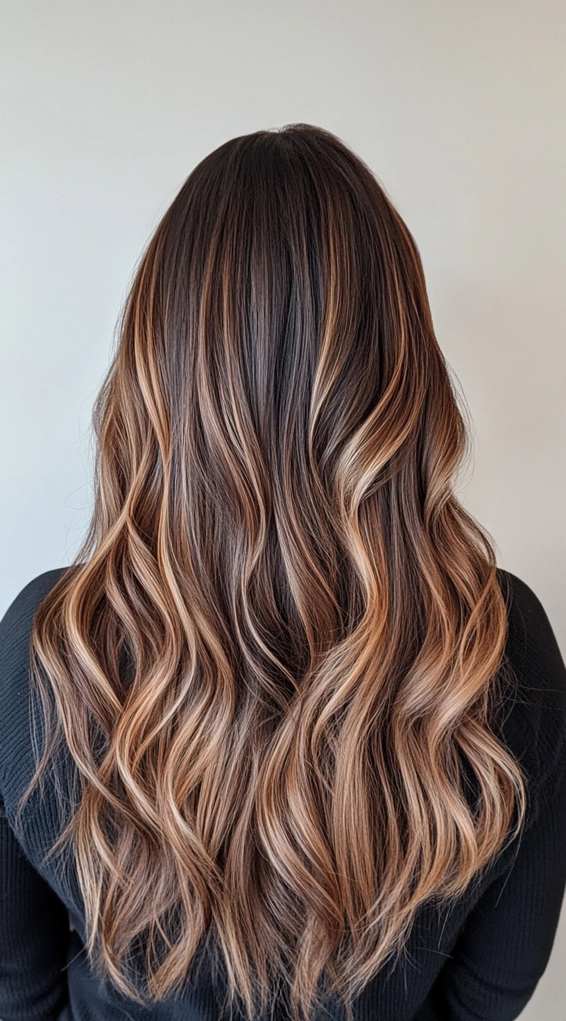 Balayage miele su morbidi boccoli naturali