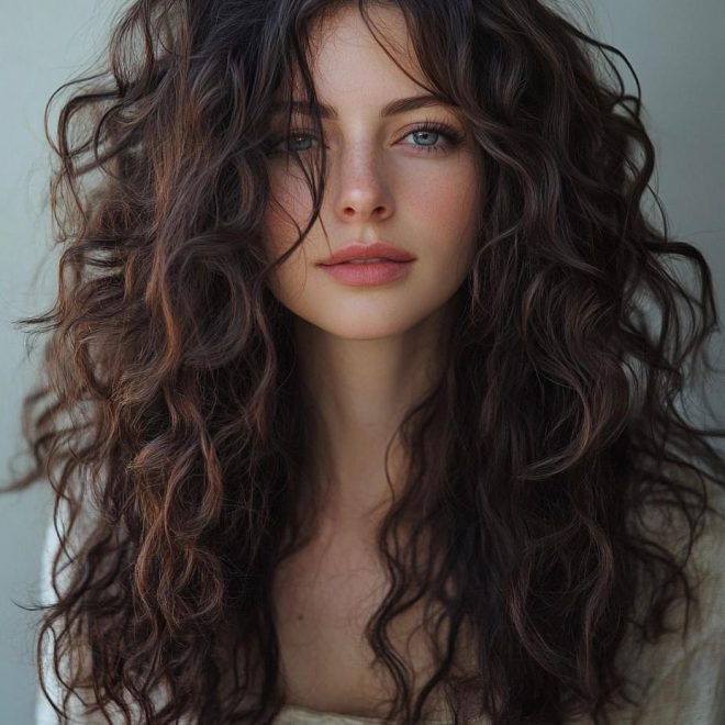 32 look irresistibili per capelli lunghi ricci a strati naturali